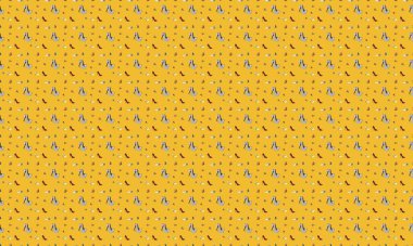 Farklı aksesuarlara sahip renkli arkaplan