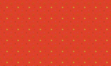 Farklı aksesuarlara sahip renkli arkaplan