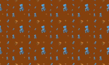 Farklı aksesuarlara sahip renkli arkaplan