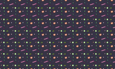 Farklı aksesuarlara sahip renkli arkaplan