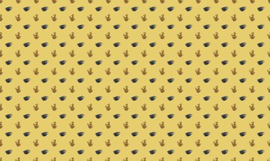 Farklı aksesuarlara sahip renkli arkaplan