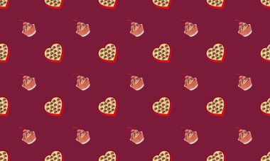 Farklı aksesuarlara sahip renkli arkaplan