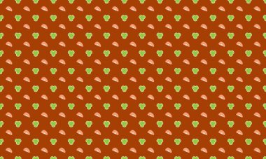 Farklı aksesuarlara sahip renkli arkaplan