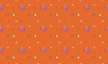 Farklı aksesuarlara sahip renkli arkaplan