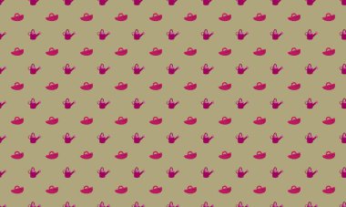 Farklı aksesuarlara sahip renkli arkaplan