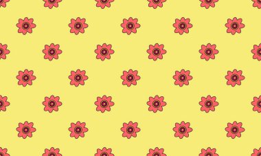 Farklı aksesuarlara sahip renkli arkaplan