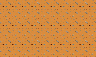 Farklı aksesuarlara sahip renkli arkaplan