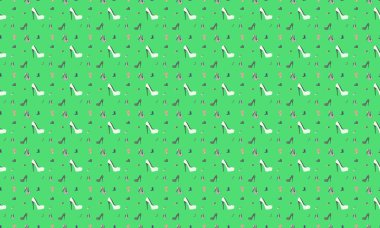 Farklı aksesuarlara sahip renkli arkaplan