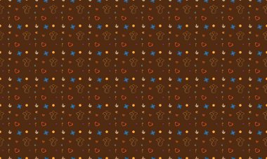 Farklı aksesuarlara sahip renkli arkaplan