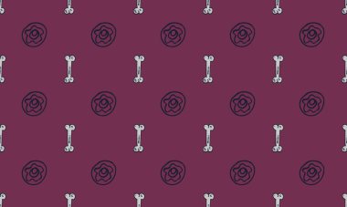 Farklı aksesuarlara sahip renkli arkaplan