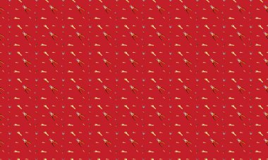 Farklı aksesuarlara sahip renkli arkaplan