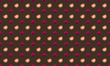 Farklı aksesuarlara sahip renkli arkaplan