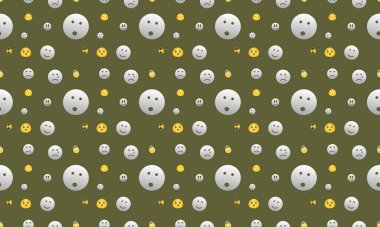 Farklı aksesuarlara sahip renkli arkaplan