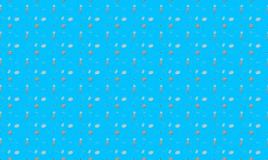 Farklı aksesuarlara sahip renkli arkaplan