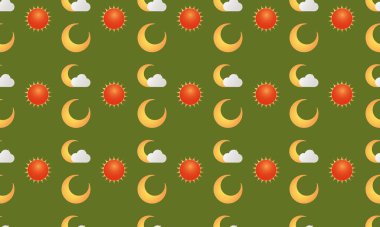 Farklı aksesuarlara sahip renkli arkaplan