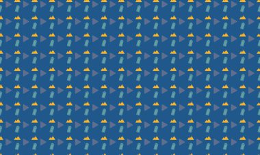 Farklı aksesuarlara sahip renkli arkaplan