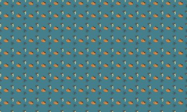 Farklı aksesuarlara sahip renkli arkaplan