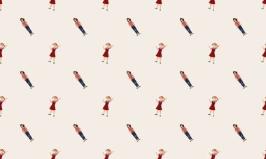 Farklı aksesuarlara sahip renkli arkaplan