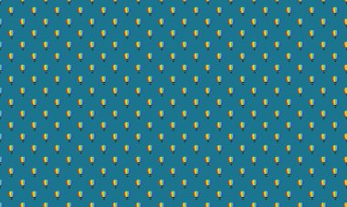 Farklı aksesuarlara sahip renkli arkaplan