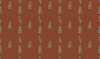 Farklı aksesuarlara sahip renkli arkaplan