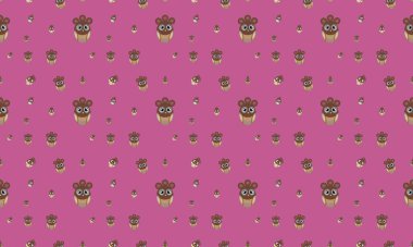 Farklı aksesuarlara sahip renkli arkaplan