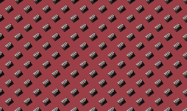 Farklı aksesuarlara sahip renkli arkaplan