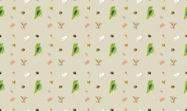 Farklı aksesuarlara sahip renkli arkaplan