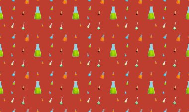 Farklı aksesuarlara sahip renkli arkaplan