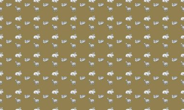 Farklı aksesuarlara sahip renkli arkaplan