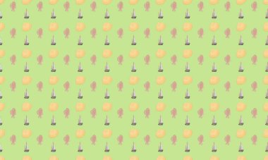 Farklı aksesuarlara sahip renkli arkaplan