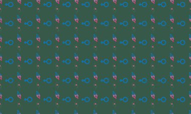 Farklı aksesuarlara sahip renkli arkaplan