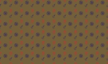 Farklı aksesuarlara sahip renkli arkaplan