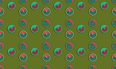 Farklı aksesuarlara sahip renkli arkaplan