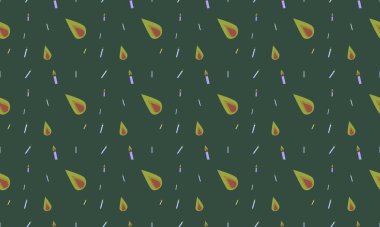 Farklı aksesuarlara sahip renkli arkaplan