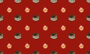 Farklı aksesuarlara sahip renkli arkaplan