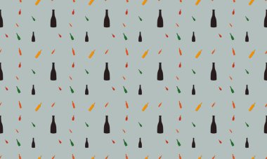 Farklı aksesuarlara sahip renkli arkaplan