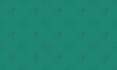 Farklı aksesuarlara sahip renkli arkaplan