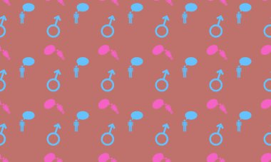 Farklı aksesuarlara sahip renkli arkaplan