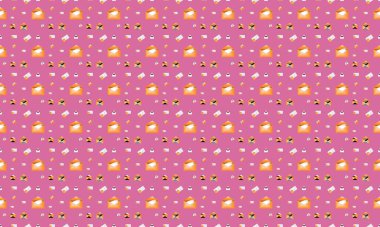 Farklı aksesuarlara sahip renkli arkaplan