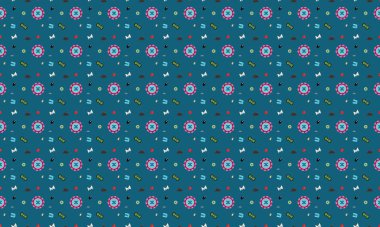 Farklı aksesuarlara sahip renkli arkaplan