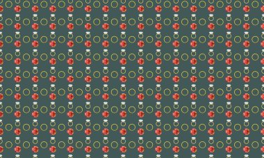 Farklı aksesuarlara sahip renkli arkaplan