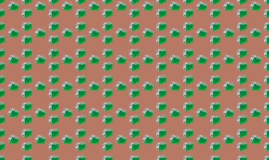 Farklı aksesuarlara sahip renkli arkaplan