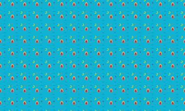 Farklı aksesuarlara sahip renkli arkaplan