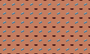 Farklı aksesuarlara sahip renkli arkaplan