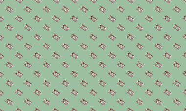 Farklı aksesuarlara sahip renkli arkaplan