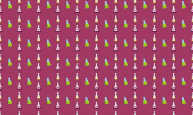 Farklı aksesuarlara sahip renkli arkaplan