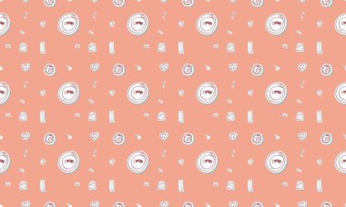 Farklı aksesuarlara sahip renkli arkaplan