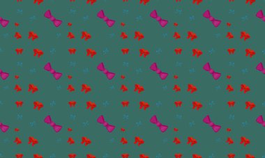 Farklı aksesuarlara sahip renkli arkaplan