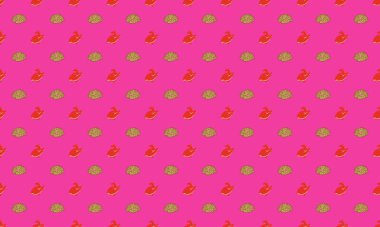 Farklı aksesuarlara sahip renkli arkaplan