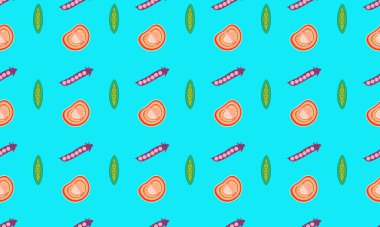 Farklı aksesuarlara sahip renkli arkaplan